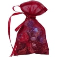 thumbnail image 1 of 50 Organza Drawstring Gift Pouch Small Wedding Party Favors Bag 4 x 6.5 inches Baby Shower Thank You Pouches- Burgundy Red, 1 of 1