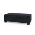 thumbnail image 1 of 50" Ottoman Bench: Textured Fabric, Hinged Lid, Hidden Storage - Seat, Footrest & More for Living Room, Bedroom, Entryway, 1 of 6
