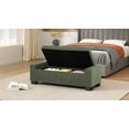 thumbnail image 1 of 50" Ottoman Bench in Textured Fabric, Rectangular Design with Hinged Lid for Seating, Footrest, and Hidden Storage, Perfect for Living Room, Bedroom, or Entryway, 1 of 9