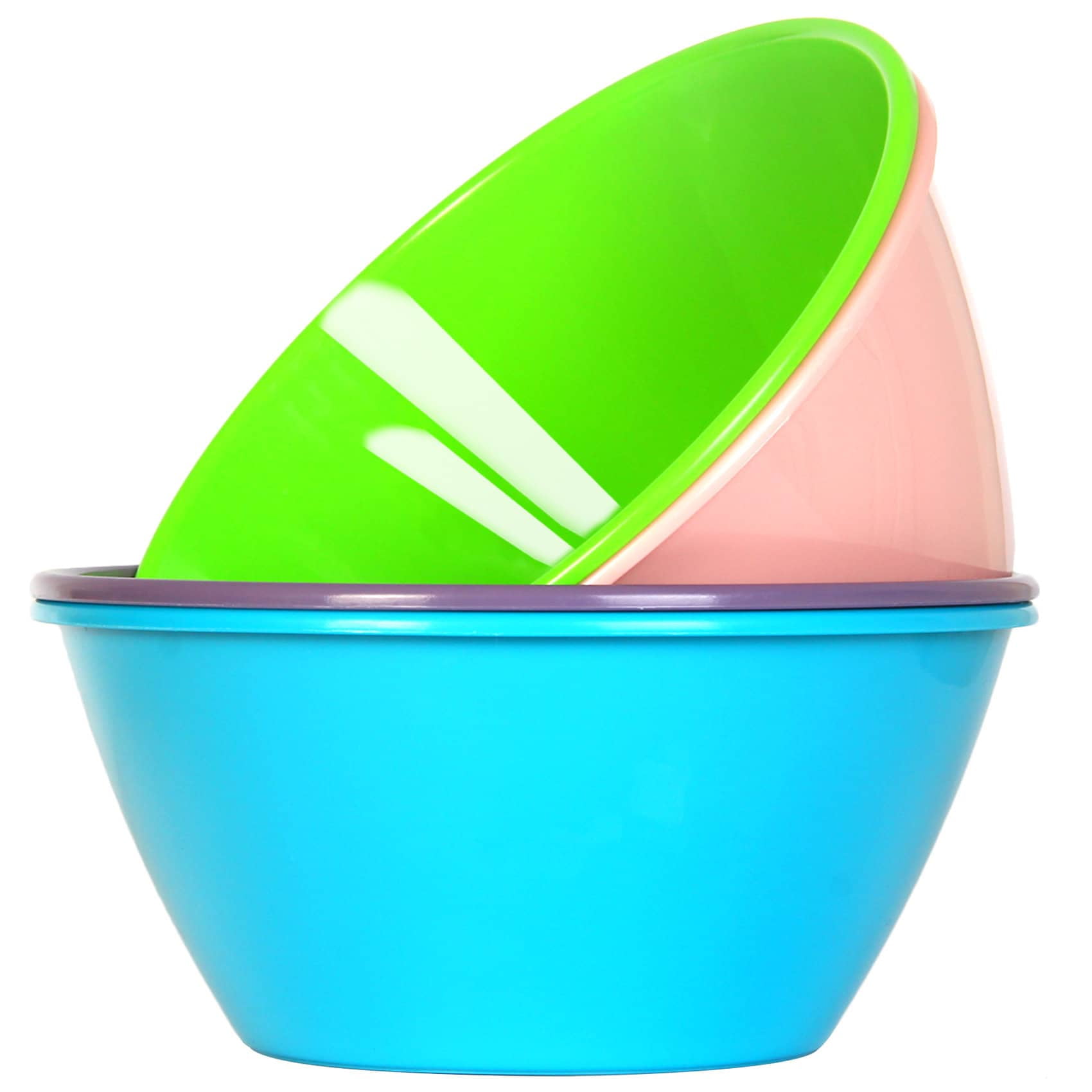 50 Ounce Plastic Bowls, Large Cereal Bowls, Large Soup Bowls, Set of 9