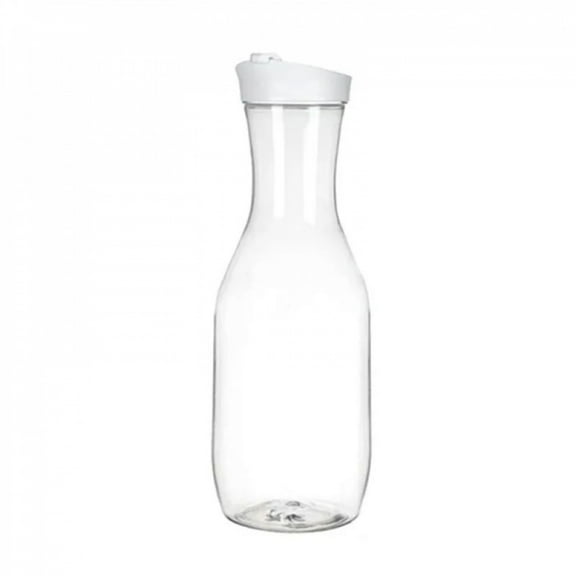 50 Oz Large Plastic Water Bottle with Flip Cap, Square Base Juice Container, Clear Plastic Water Bottle, Beverage Milk Bottle