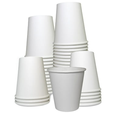 [50 PACK] 10oz White Paper Coffee Cups - Disposable Coffee Cups - Hot Drink, Tea, Coffee, Cappuccino, Hot Chocolate, Chai, Chai Latte by EcoQuality