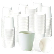 [50 PACK] 4 oz White Paper Hot Cups - Espresso, Sampling Cup, Bathroom Cups, Single Cups, Disposable Cups, Coffee Cup by EcoQuality