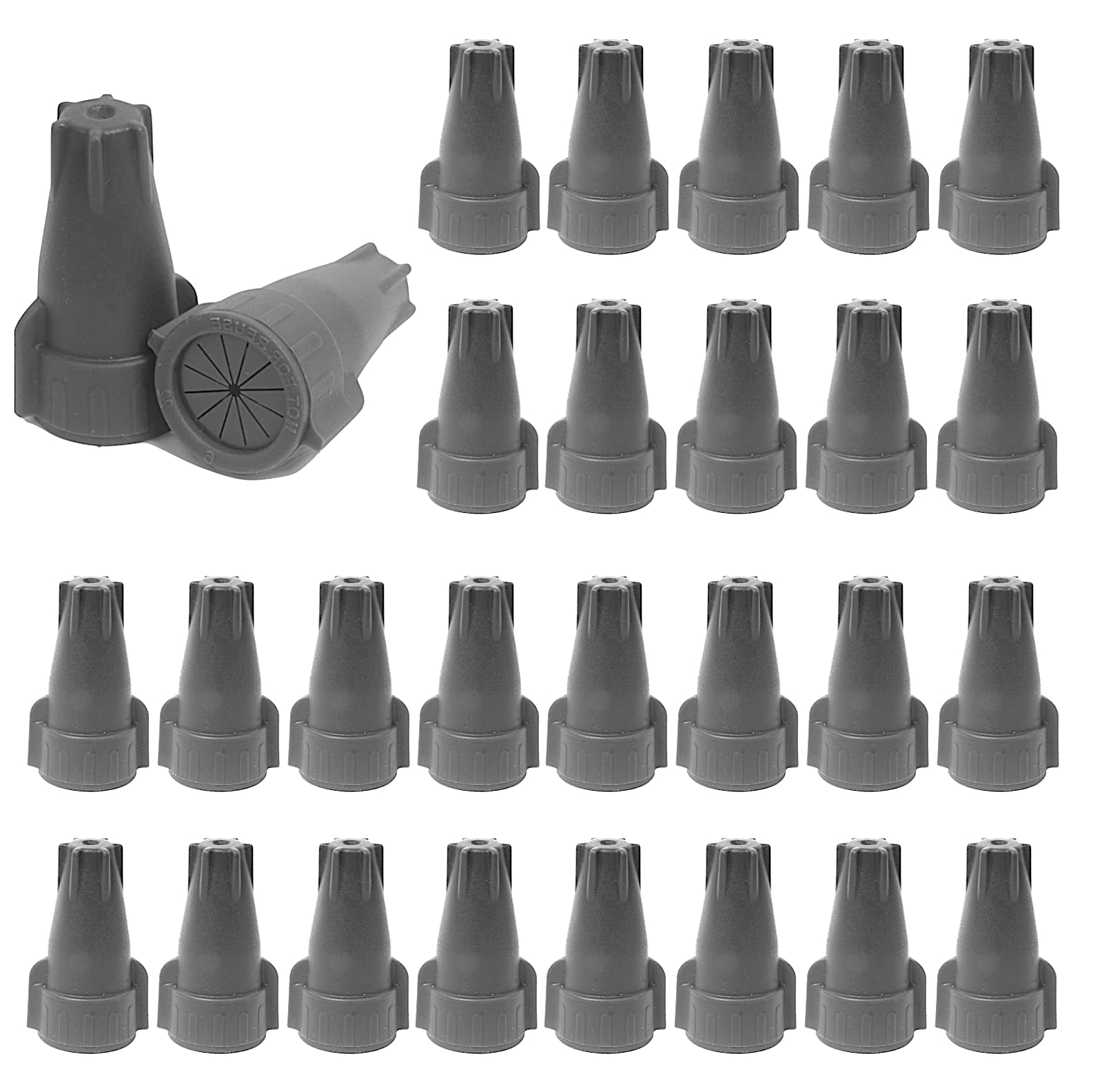 50 PACK 6-22 AWG Premium Waterproof Wire Connectors Grey Landscape Wire Connector Electrical Caps for Led Landscape Light Irrigation Valves Outdoor Speakers (50 PACK 6-22 AWG LARGE)