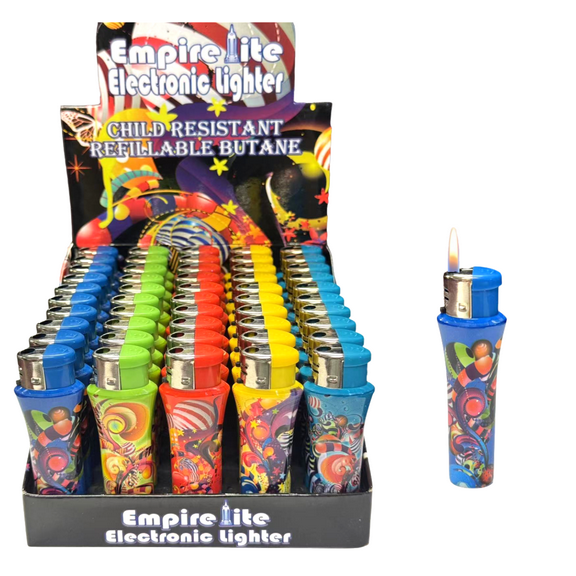 50 PACK Disposable Classic Cigarette Butane Lighters Colorful Patterns gift for mans Birthday Christmas