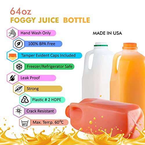 200 Pack 8oz Empty Plastic Juice Bottles With Tamper Evident Caps