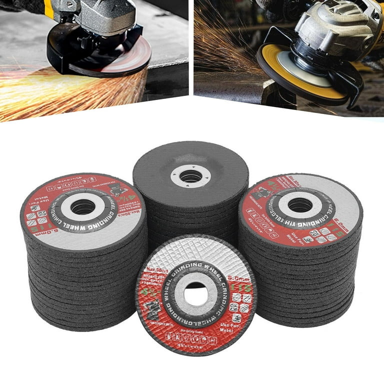 10-Pack 4-1/2 Inch Grinding Wheels For Angle Grinders - Aggressive Metal Grinding Discs