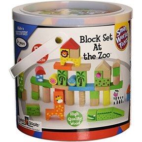 Interlocking Block Building Set At The Zoo 50 Piece