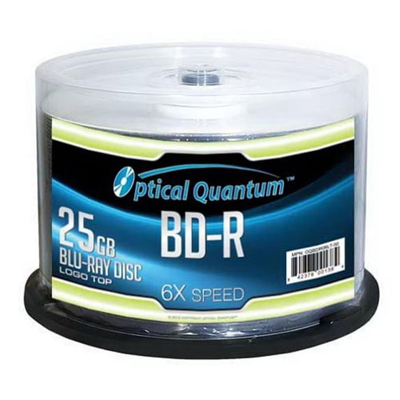 Optical Quantum, Blu-ray Recordable Disc, 25gb 6x, Logo Top 50-pack ...