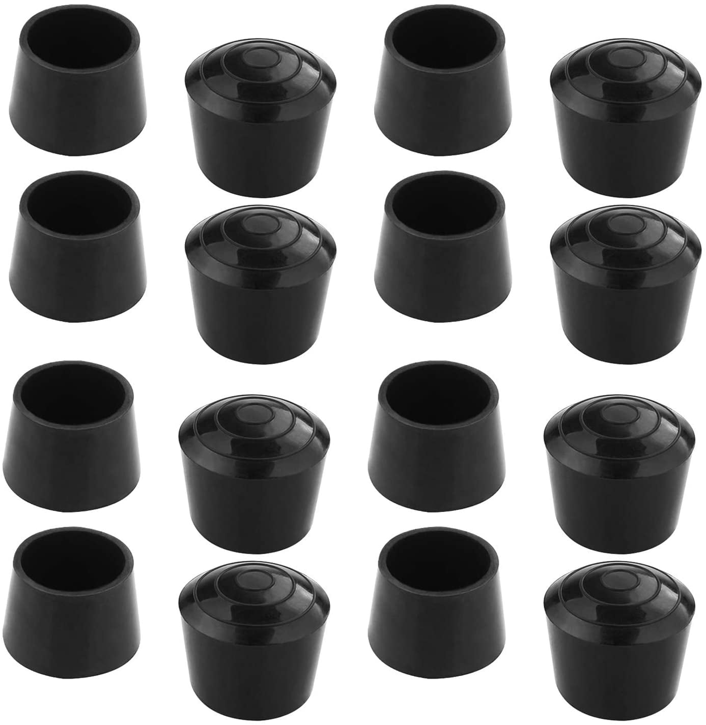 50 PCS 1 inch Round Chair Leg Tips Caps AntiSlip Rubber Feet Covers