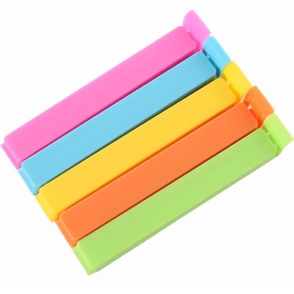50 PCS/100 PCS Plastic Chip Clips for Food Packages, Curved Design Sealing Bag Clips for Food, Kitchen and Home, Large Size(4.3x0.5in)
