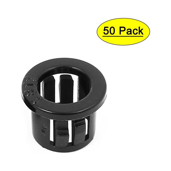50 PCS 10mm Mounted Dia Plastic Snap in Cable Hose Bushing Grommet Protector