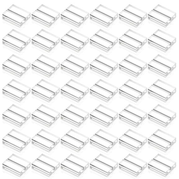 50 PCS Acrylic Place Card Holders, Clear Square Table Number Display Stands, Transparent Table Name Holders, Card Display Stand with Slot for Wedding Party Menu Office Meeting