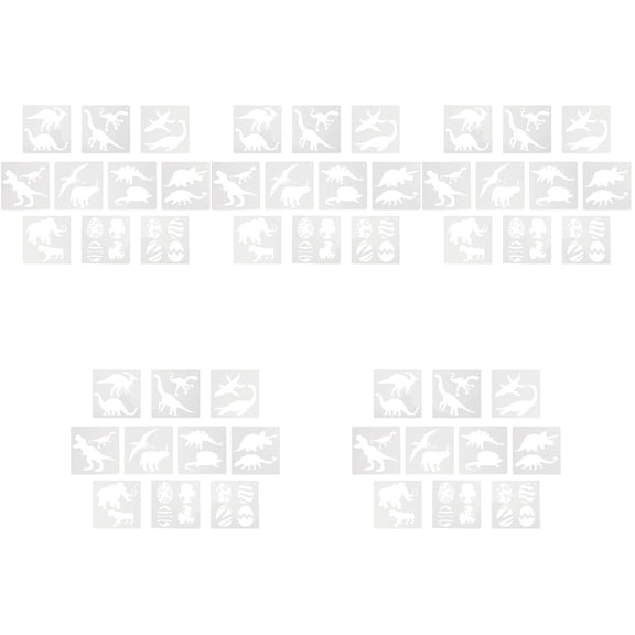 50 PCS Art Painting Template Dinosaur Painting Template Reusable Drawing Stencil