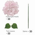 thumbnail image 1 of 50 PCS Artificial Hydrangea Flowers Silk Hydrangea Heads for Wedding, 1 of 10