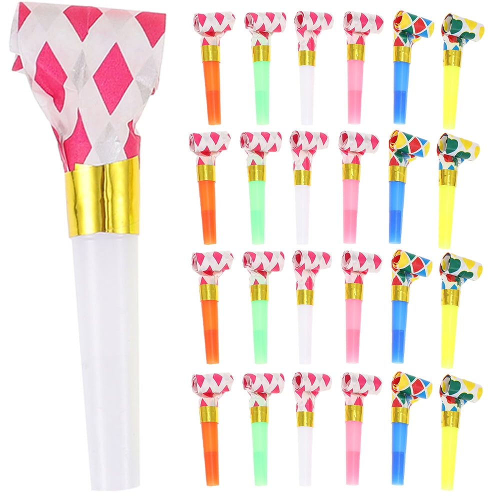 25 Stück Bunte Partyhupen – Partypfeifen Zum Blasen, Noisemaker, Geburtstagszubehör, Zufällige Farben, Für Kinder & Erwachsene