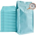 50 PCS Blue High Barrier Coffee Bags with Valve 32oz/2lb Aluminum Foil