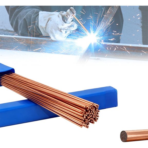 50 PCS Brazing Rods, Copper Solder, Brass Welding Rod, Copper Brazing Rods Industry Grade Propane Soldering Torch Supply