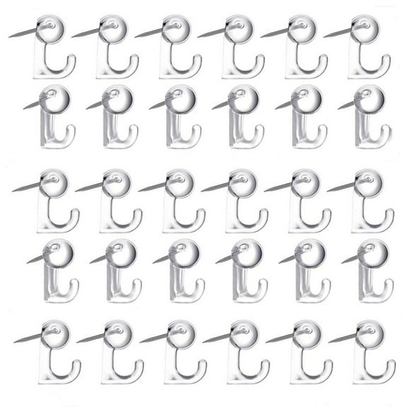 50 PCS Decorative Hook-shaped Thumbtack 2-in-1 Push Pin for Maps Wall Felts