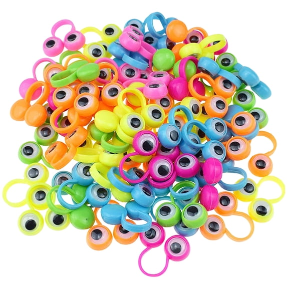 50 PCS Eye Finger Puppets Toys Set, Wiggly Eyeball Finger Puppet Eye On Rings for Kids, Party Favors for Boys Girls