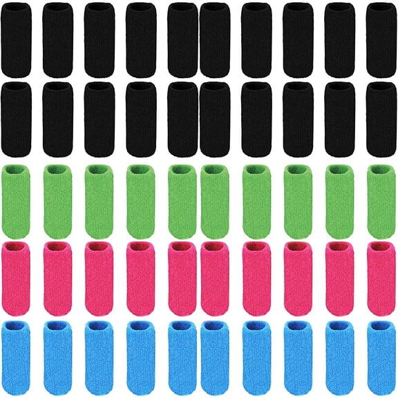 50 PCS Finger Splint Sleeves, Elastic Finger Support Brace, Breathable & Flexible Thumb Knuckle Protector for Gaming, Basketball, Tennis, Sports - Relief for Arthritis, Trigger Finger, Calluses