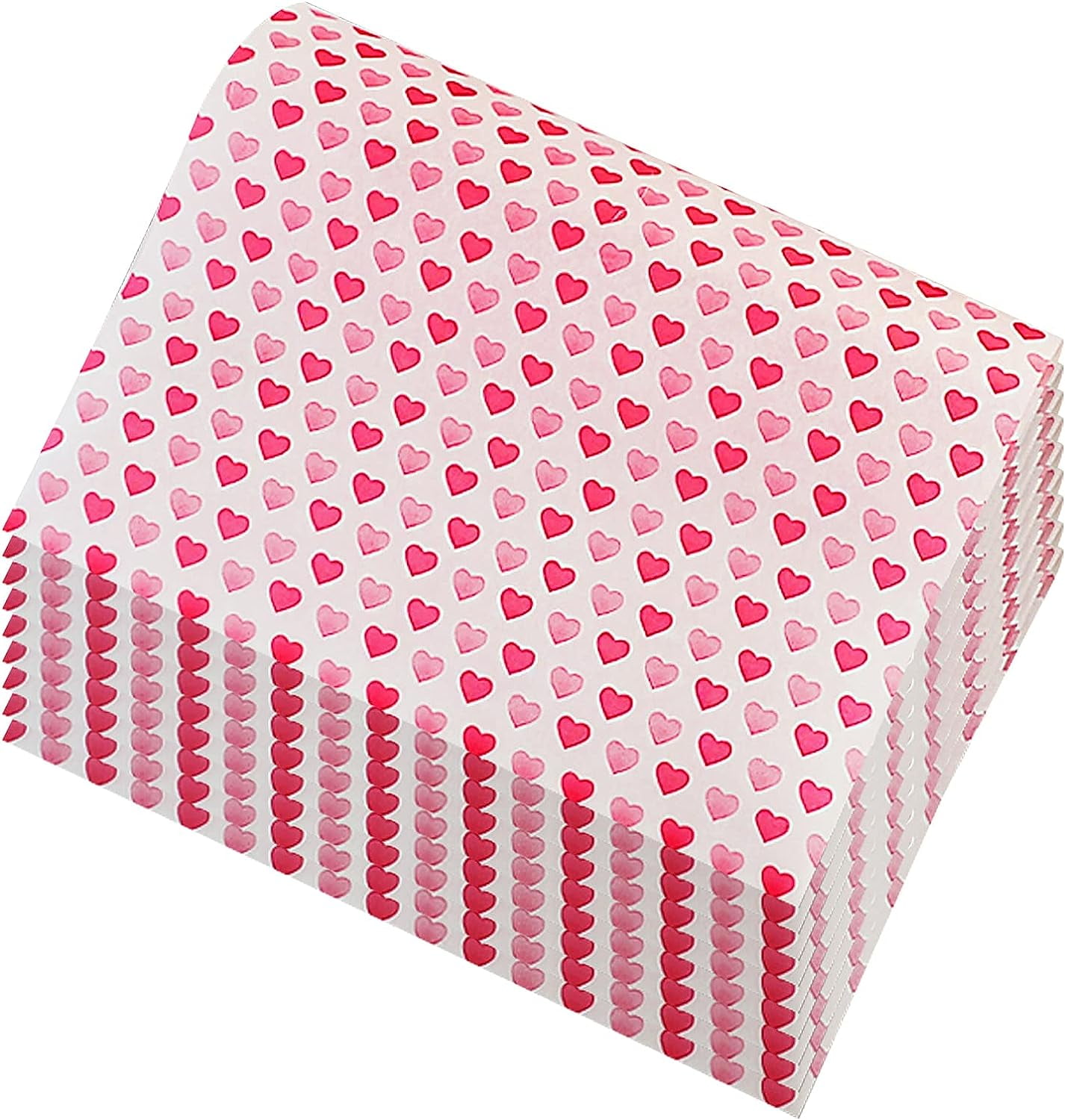 50 PCS Food Grade Heart Greaseproof Wax Paper Sheets