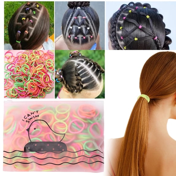 50 PCS Girls No Damage Hair Ties Elastic Ponytail Holder Soft Headband Accessories Mini Seamless Toddler Hair Bands