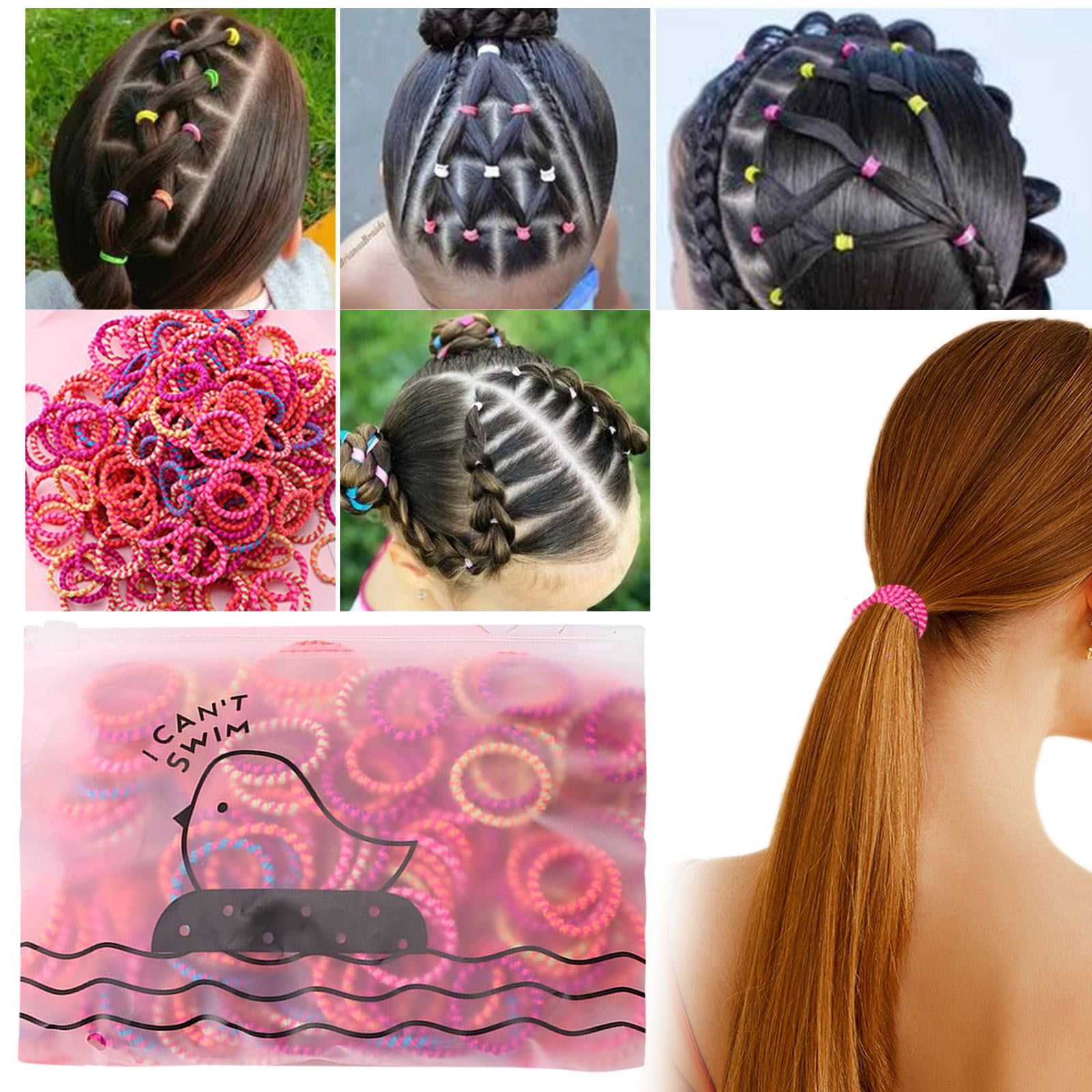 100PCS Black Hair Ties for Women Girls, 4cm in Diameter