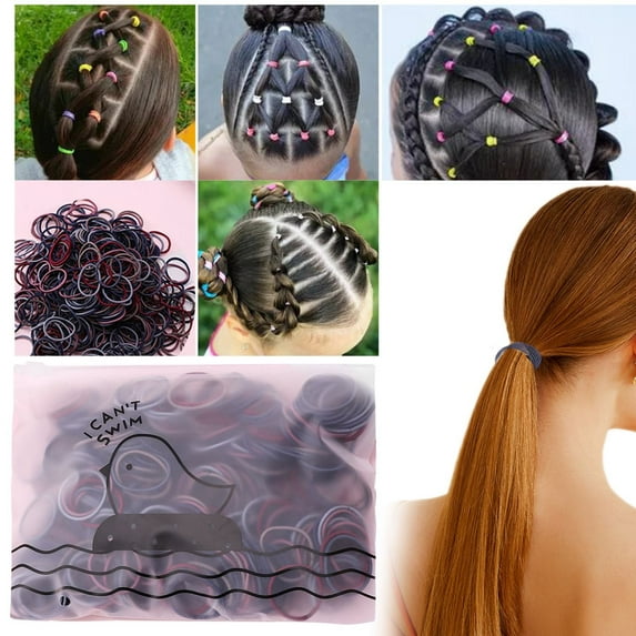 50 PCS Girls No Damage Hairband Elastic Hair Ties Tiny Ponytail Holder Rope Mixed Colors Soft Headband Hair Elastic Small Fabric Hair Ties Long Rubber Bands Heavy Duty Ribbon Hair Ties Ponytails