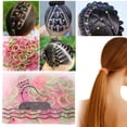 thumbnail image 1 of 50 Count No Damage Elastic Hair Ties, Gentle Ponytail Holders Soft Seamless Headbands for Girls Toddlers Mixed Color Assortment Hair Ropes, 1 of 8