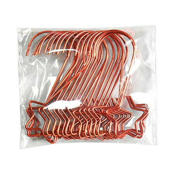 50 PCS Gold Ornament Hooks for Christmas Tree Home Party Decorations Metal Star Ornament Hangers Anchors Xmas Stocking Ornaments Ball Bulb Hangings Hooks Pins Clips Decor Indoor Outdoor Four Colors