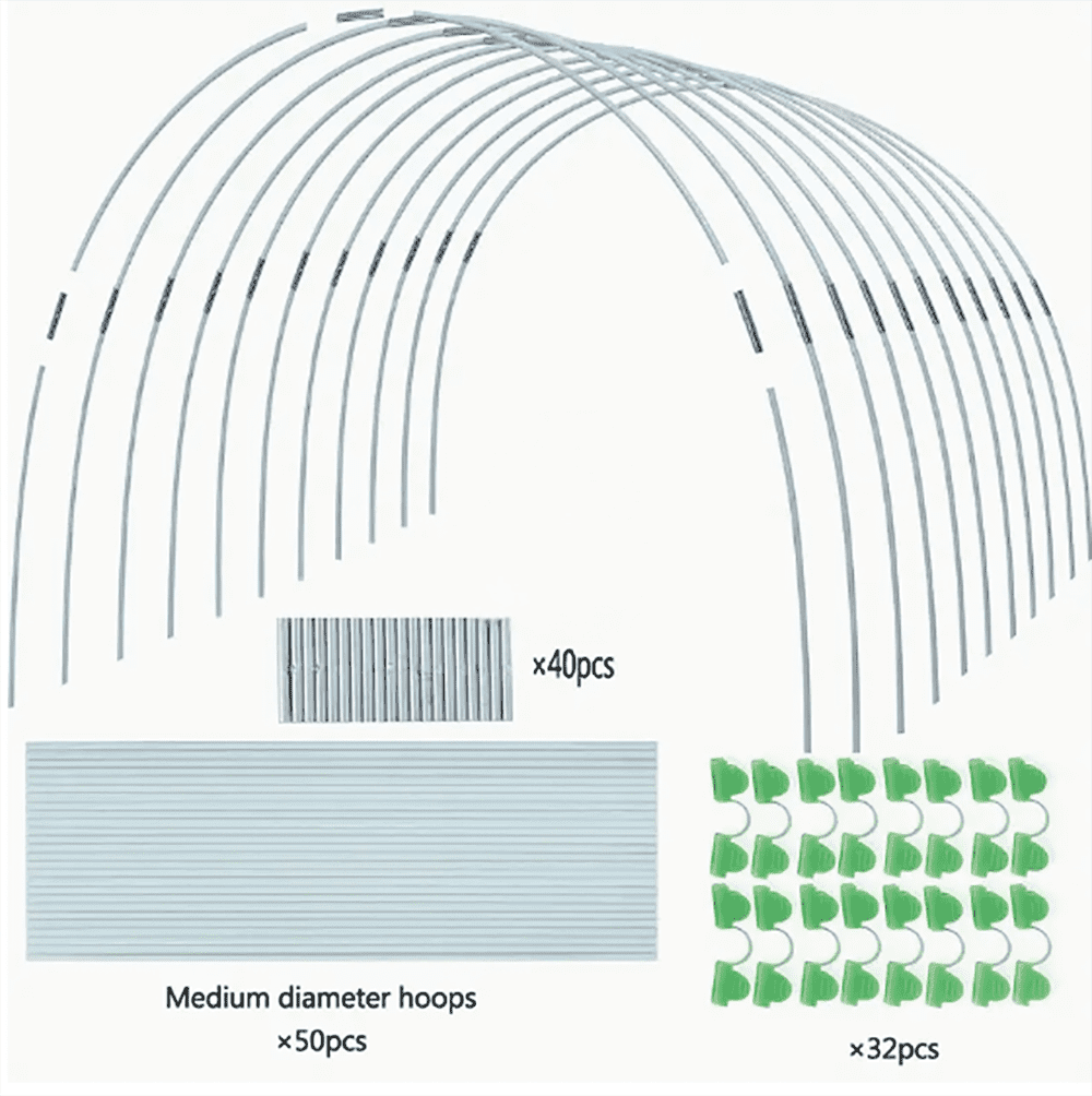 Hoops For Inclosures Ktinnead 50 Pcs Greenhouse Hoops, Fiberglass Garden Hoops Kit for DIY ...