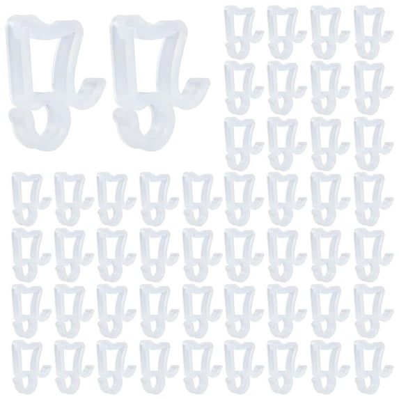 50 PCS Gutter Hooks, Mini Plastic Christmas Light Clips Outdoor Light Clips for Christmas Xmas Decoration