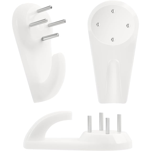 50 PCS Heavy Duty Concrete Hooks for Hanging, No Drill Picture Hangers for Concrete Walls, Stucco & Hard Surfaces, 22 Lbs Weight Load, Invisible Nails, Abs Plastic Hooks Kit
