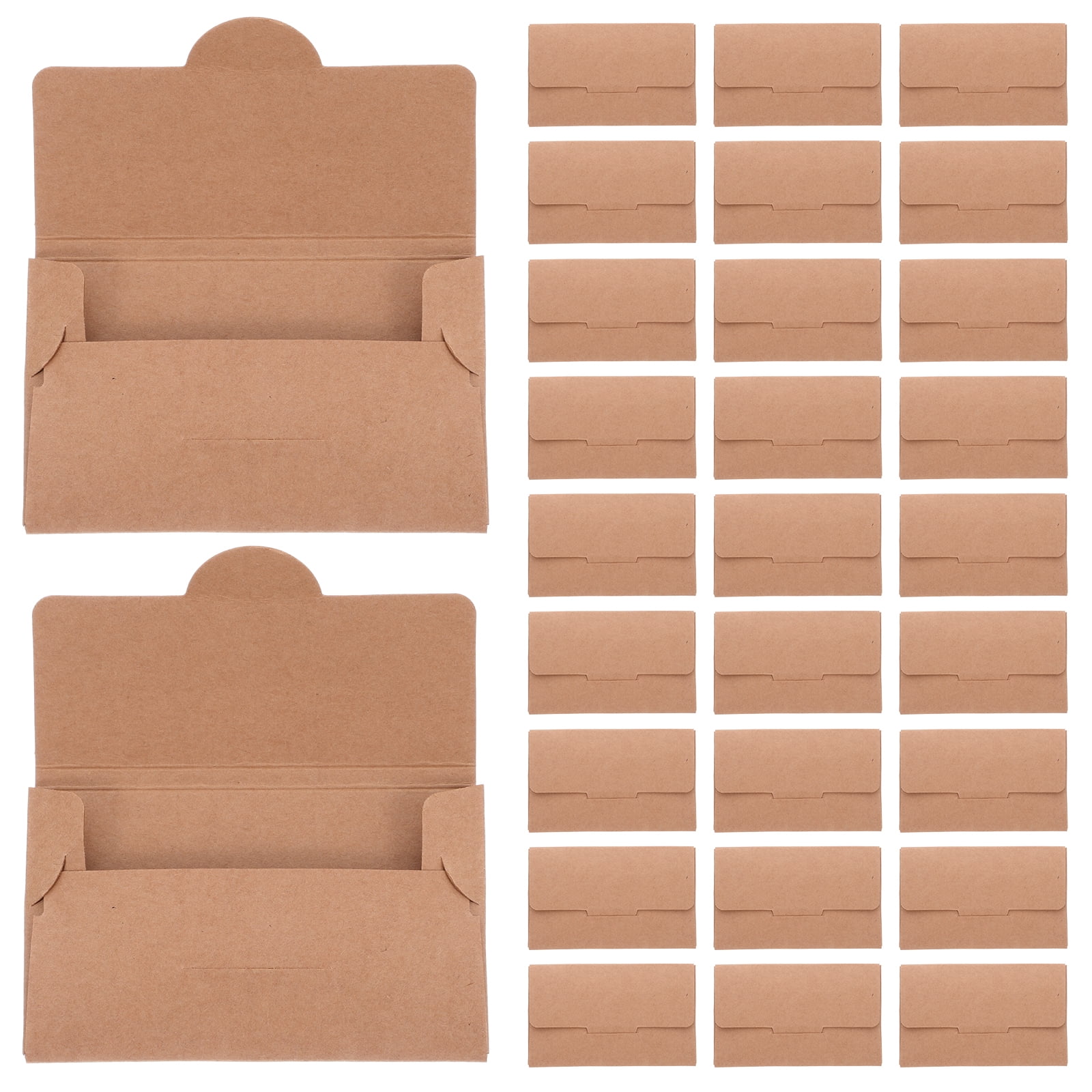 50 PCS Kraft Paper Sleeves Card Paper Bag 10.50X6.50X0.10CM Khaki