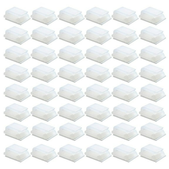 50 PCS Light Strip Mounting Clips White Self Adhesive Led Light Fasteners Mounting Holder Cable Clamp Organizer for 10mm Light Strip