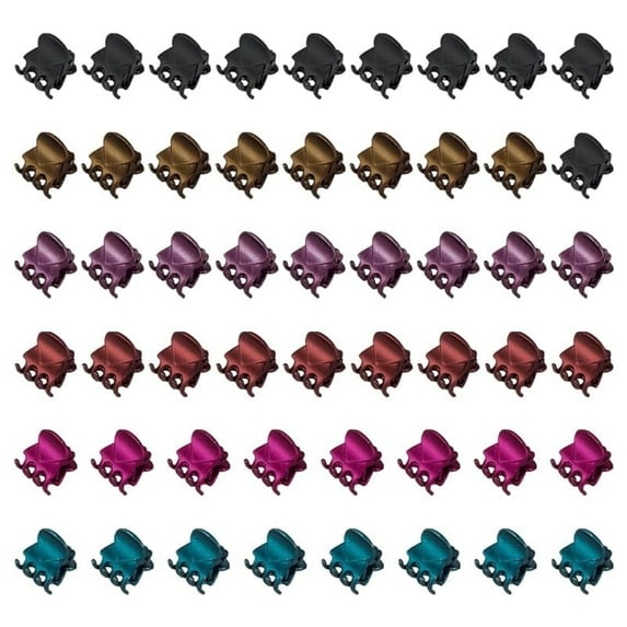 50 PCS Mini Hair Claw Clips, Bangs Strong Grip Multifunction Clamp Clips. (Multi-colored)