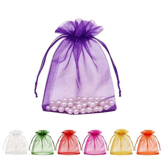 50 PCS Organza Bags 3x4 Inches, Mini Drawstring Gift Pouches Mesh Favor ...
