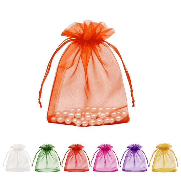 50 PCS Organza Bags 3x4 Inches, Mini Drawstring Gift Pouches Mesh Favor Bags Little Goodie Bag for Wedding, Baby Shower, Birthday, Party Supplies
