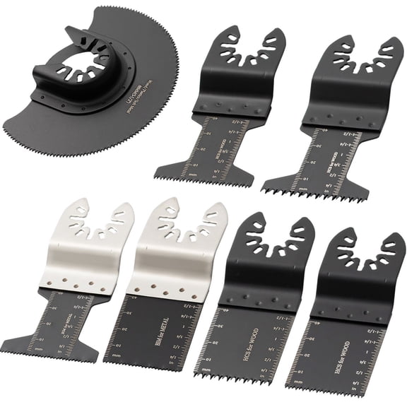 50 PCS Oscillating Saw Blades,Quick Release Multitool Blades Kit,HCS Tool Blades for Wood Plastic Metal Nails Bolts,Compatible with Dewalt Dremel Fein Worx Bosch Makita Milwaukee
