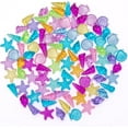 thumbnail image 1 of 50 PCS Pack Colorful Plastic Sea Shell/Conch/Starfish Gems Toys for Beach Holiday/Swimming Pool Diving/Treasure Hunt/Party Favor/Party Decoration Learning Prizes (Sea Shell), 1 of 9