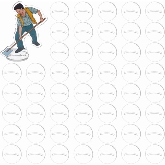 50 PCS Paper Miniature Bases 1inch Slotted Paper Figure Holder Flat Round Card Holder Clear Acrylic Cards Stands Display Stands for Party Supplies