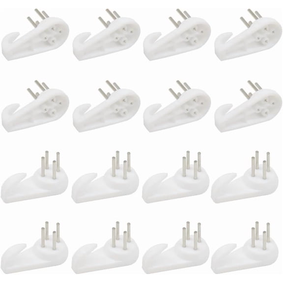 50 PCS Picture Hanging Hooks Plastic Invisible Nail Hangers Concrete Wall Hooks Hardwall Picture Hangers Picture Hook for Photo Frame Decorations (XK-SL/30x15x5mm)
