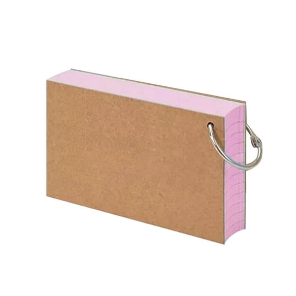50 PCS Pink Index Cards 4.96x2.95 Inch Heavyweight Flash Cards with Ring,Smooth Writing Thickened Paper,Lined Flashcards Note Cards for For College,Home,Office,Memory,To Do List (Pink)