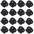 thumbnail image 1 of 50 PCS Plastic Spring Cord Locks Black Dual Hole Toggle Stoppers Sliders Oval Cord End Fastener, 1 of 5