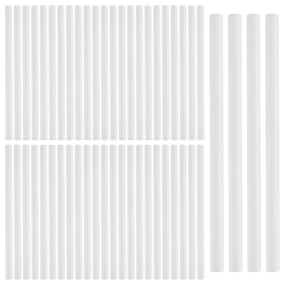 50 PCS Plastic White Cake Dowel Rods for Tiered Construction and Stacking (0.4 Inch Diameter 9.5 Length)