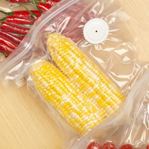 50 PCS Reusable Vacuum Sealer Bags with Air Removable for Food Preservation Storage in Freezer Microwave and Meal Prep