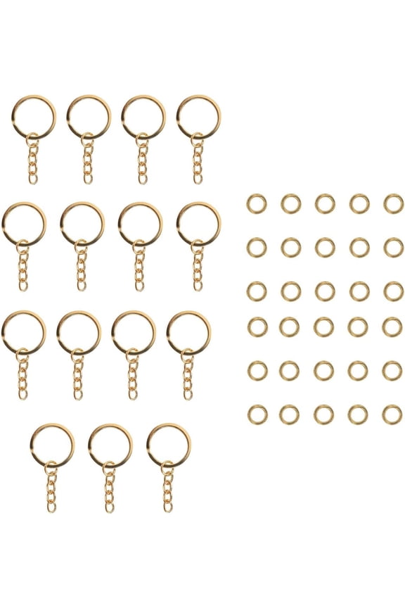 50 PCS Small Key Chain Ring Split Rings Key Chains for Keys Organization, Silver Color (50 Counts 10 mm)