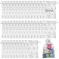 thumbnail image 1 of 50 PCS Snowflake Organza Bags, 11.8 x 7.9 Inches Drawstring White Organza Bag, Mesh Candy Treat Bag, Present Bags, Silver Stamped Transparent Sacks, Multipurpose Pouch for Weddings and Parties, 1 of 6
