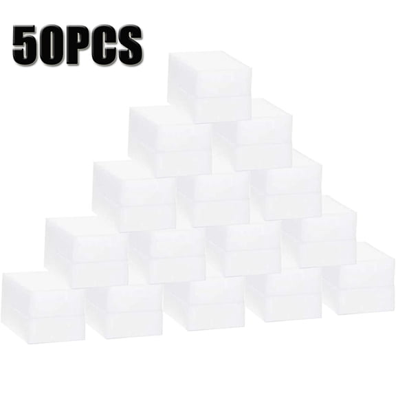 50 PCS Sponges Magic Cleaning Sponges in Bulk Melamine Foam for Dishes Eraser Sponges for Cleaning